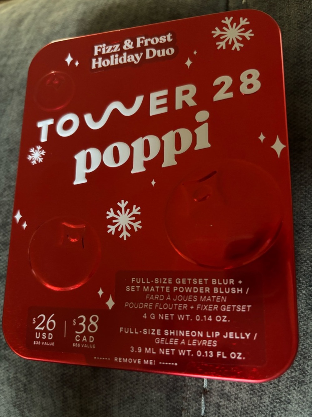 New Tower 28 Poppi Fizz & Frost Holiday Duo - Red